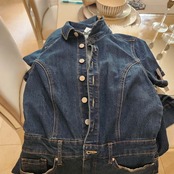 Jessica Simpson Navy Flare Jumpsuit - Picture 5 of 7